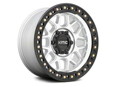 KMC GRS Machined with Satin Black Lip 6-Lug Wheel; 18x9; 18mm Offset (07-13 Sierra 1500)