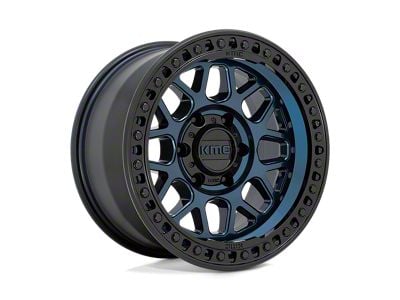 KMC GRS Midnight Blue with Gloss Black Lip 6-Lug Wheel; 18x8.5; 0mm Offset (07-13 Sierra 1500)