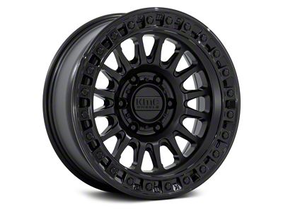 KMC IMS Matte Black with Gloss Black Lip 6-Lug Wheel; 17x8.5; -10mm Offset (07-13 Sierra 1500)