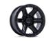 KMC Outrun Matte Black with Gloss Black Lip 6-Lug Wheel; 17x8.5; 18mm Offset (07-13 Sierra 1500)