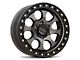 KMC Riot SBL Anthracite with Satin Black Lip 6-Lug Wheel; 17x8.5; 10mm Offset (07-13 Sierra 1500)