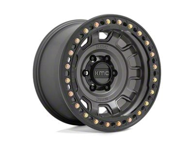 KMC Tank Beadlock Anthracite 6-Lug Wheel; 17x9; -15mm Offset (07-13 Sierra 1500)