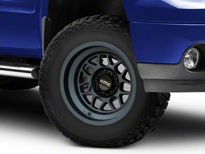 KMC Terra Metallic Blue 6-Lug Wheel; 17x9; -38mm Offset (07-13 Sierra 1500)