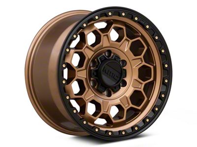 KMC Trek Matte Bronze with Black Lip 6-Lug Wheel; 17x8; 20mm Offset (07-13 Sierra 1500)