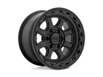 KMC Chase Satin Black with Gloss Black Lip 8-Lug Wheel; 20x9; 0mm Offset (11-14 Sierra 2500 HD)