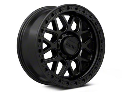 KMC GRS Satin Black 8-Lug Wheel; 17x8.5; 0mm Offset (11-14 Sierra 3500 HD SRW)