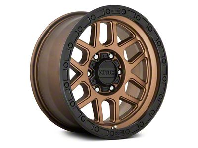 KMC Mesa Matte Bronze with Black Lip 8-Lug Wheel; 18x9; 18mm Offset (11-14 Sierra 3500 HD SRW)