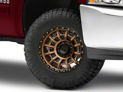 KMC Carnage Matte Bronze with Black Lip 6-Lug Wheel; 17x9; 0mm Offset (07-13 Silverado 1500)