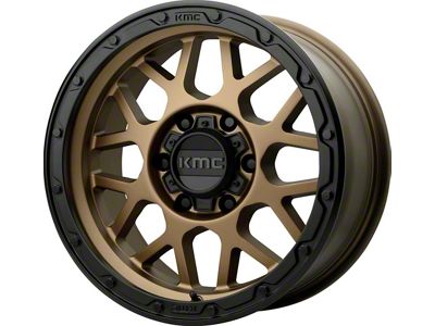 KMC Grenade Off-Road Matte Bronze with Matte Black Lip 6-Lug Wheel; 18x8.5; 0mm Offset (07-13 Silverado 1500)