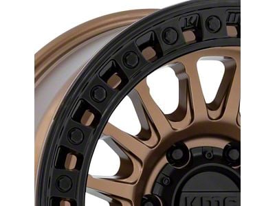 KMC IMS Matte Bronze with Gloss Black Lip 6-Lug Wheel; 17x8.5; -10mm Offset (07-13 Silverado 1500)