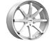 KMC Reverb Brushed Silver with Chrome Lip 6-Lug Wheel; 22x9.5; 30mm Offset (07-13 Silverado 1500)