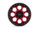 KMC Riot Beadlock Candy Red with Black Ring 6-Lug Wheel; 17x8.5; 0mm Offset (07-13 Silverado 1500)