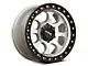 KMC Riot SBL Machined with Satin Black Lip 6-Lug Wheel; 17x8.5; 10mm Offset (07-13 Silverado 1500)