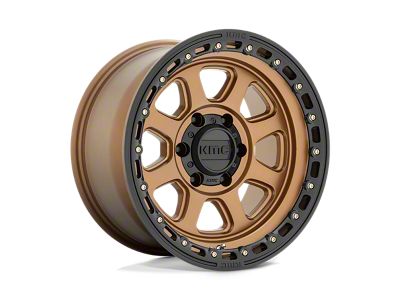 KMC Chase Matte Bronze with Black Lip 8-Lug Wheel; 18x9; 0mm Offset (11-14 Silverado 2500 HD)