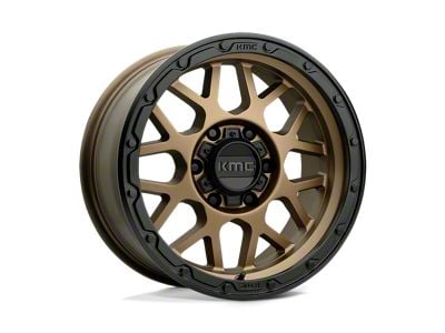 KMC Grenade Off-Road Matte Bronze with Matte Black Lip 8-Lug Wheel; 18x8.5; 0mm Offset (07-10 Silverado 2500 HD)