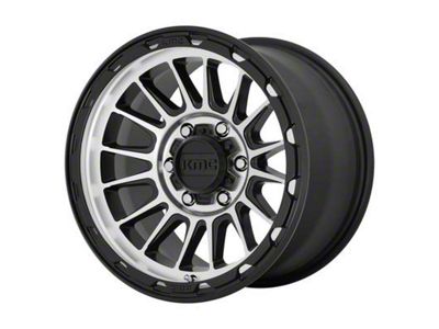 KMC Impact Satin Black Machined 8-Lug Wheel; 17x8.5; 0mm Offset (11-14 Silverado 3500 HD SRW)