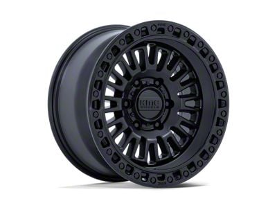 KMC Aztec Matte Black with Gloss Black Lip 6-Lug Wheel; 17x8.5; 0mm Offset (07-14 Tahoe)