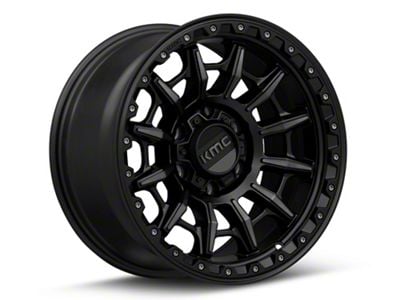 KMC Carnage Satin Black with Gray Tint 6-Lug Wheel; 17x9; -12mm Offset (07-14 Tahoe)