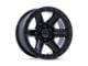 KMC Outrun Matte Black with Gloss Black Lip 6-Lug Wheel; 17x8.5; 18mm Offset (07-14 Tahoe)