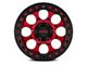 KMC Riot Beadlock Candy Red with Black Ring 6-Lug Wheel; 17x9; -38mm Offset (07-14 Tahoe)