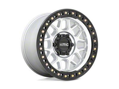 KMC GRS Machined with Satin Black Lip 6-Lug Wheel; 17x8.5; 0mm Offset (07-14 Yukon)