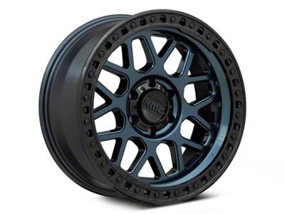 KMC GRS Midnight Blue with Gloss Black Lip 6-Lug Wheel; 18x9; -12mm Offset (07-14 Yukon)