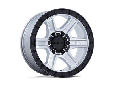 KMC Outrun Machined with Gloss Black Lip 6-Lug Wheel; 17x8.5; -10mm Offset (07-14 Yukon)