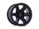 KMC Outrun Matte Black with Gloss Black Lip 6-Lug Wheel; 17x8.5; -10mm Offset (07-14 Yukon)