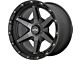 KMC Signal Satin Black with Gray Tint 6-Lug Wheel; 17x9; 18mm Offset (07-14 Yukon)