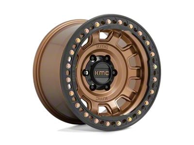 KMC Tank Beadlock Matte Bronze 8-Lug Wheel; 17x9; -38mm Offset (08-10 F-250 Super Duty)