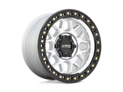 KMC GRS Machined with Satin Black Lip 6-Lug Wheel; 17x9; 18mm Offset (09-14 F-150)