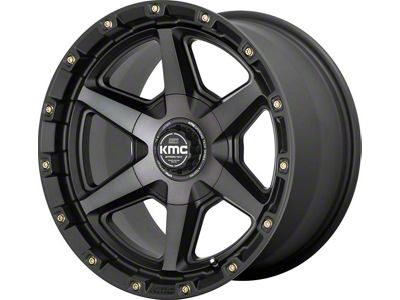 KMC Signal Satin Black with Gray Tint 6-Lug Wheel; 17x9; 18mm Offset (09-14 F-150)