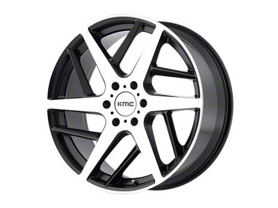 KMC Two Face Satin Black with Machined Face 6-Lug Wheel; 22x9; 35mm Offset (09-14 F-150)
