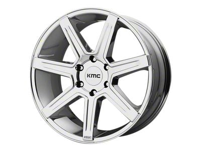 KMC Revert PVD Chrome 5-Lug Wheel; 22x9.5; 15mm Offset (09-18 RAM 1500)