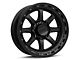 KMC Chase Satin Black with Gloss Black Lip 8-Lug Wheel; 20x9; 18mm Offset (10-18 RAM 2500)