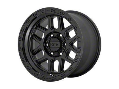 KMC Mesa Satin Black with Gloss Black Lip 8-Lug Wheel; 17x9; -12mm Offset (10-18 RAM 2500)