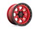 KMC Chase Candy Red with Black Lip 8-Lug Wheel; 18x9; 18mm Offset (10-18 RAM 3500 SRW)