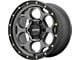 KMC Dirty Harry Satin Gray with Black Lip 8-Lug Wheel; 17x8.5; 0mm Offset (10-18 RAM 3500 SRW)