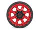 KMC Chase Candy Red with Black Lip 8-Lug Wheel; 18x9; 0mm Offset (11-16 F-250 Super Duty)