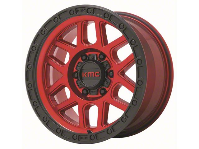 KMC Mesa Candy Red with Black Lip 8-Lug Wheel; 20x9; 0mm Offset (11-16 F-250 Super Duty)