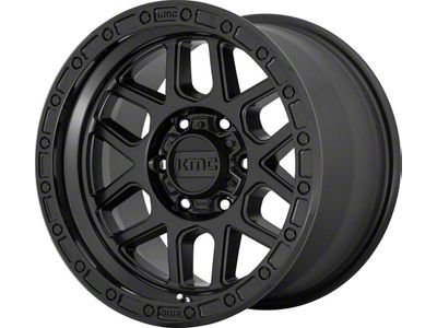 KMC Mesa Satin Black with Gloss Black Lip 8-Lug Wheel; 20x9; 0mm Offset (11-16 F-250 Super Duty)