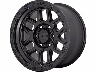 KMC Mesa Satin Black with Gloss Black Lip 8-Lug Wheel; 20x9; 18mm Offset (11-16 F-250 Super Duty)