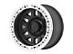 KMC Machete Crawl Beadlock Satin Black Machined Bead Ring 8-Lug Wheel; 17x9; -38mm Offset (11-16 F-350 Super Duty SRW)