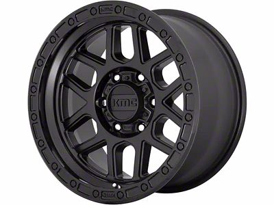 KMC Mesa Satin Black with Gloss Black Lip 8-Lug Wheel; 20x9; 18mm Offset (11-16 F-350 Super Duty SRW)