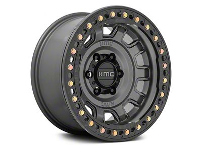 KMC Tank Beadlock Anthracite 8-Lug Wheel; 17x9; -38mm Offset (11-16 F-350 Super Duty SRW)