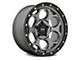 KMC Dirty Harry Satin Gray with Black Lip 6-Lug Wheel; 18x8.5; 18mm Offset (14-18 Sierra 1500)