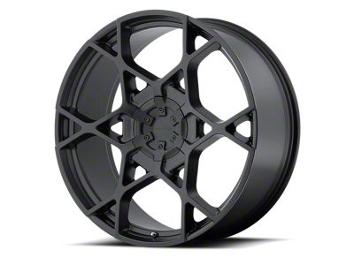 KMC Crosshair Satin Black 6-Lug Wheel; 24x9.5; 15mm Offset (14-18 Silverado 1500)