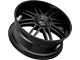 KMC Regulator Gloss Black 6-Lug Wheel; 22x9.5; 30mm Offset (14-18 Silverado 1500)