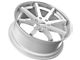 KMC Reverb Brushed Silver with Chrome Lip 6-Lug Wheel; 22x9.5; 30mm Offset (14-18 Silverado 1500)