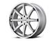 KMC Reverb Brushed Silver with Chrome Lip 6-Lug Wheel; 22x9.5; 30mm Offset (14-18 Silverado 1500)